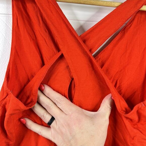 BANANA REPUBLIC Orange Twisted Racerback V Neck Tank Top Size XS - Picture 3 of 8